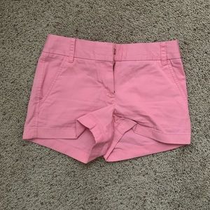 J CREW PINK CHINO SHORT 3” INSEAM SIZE 0